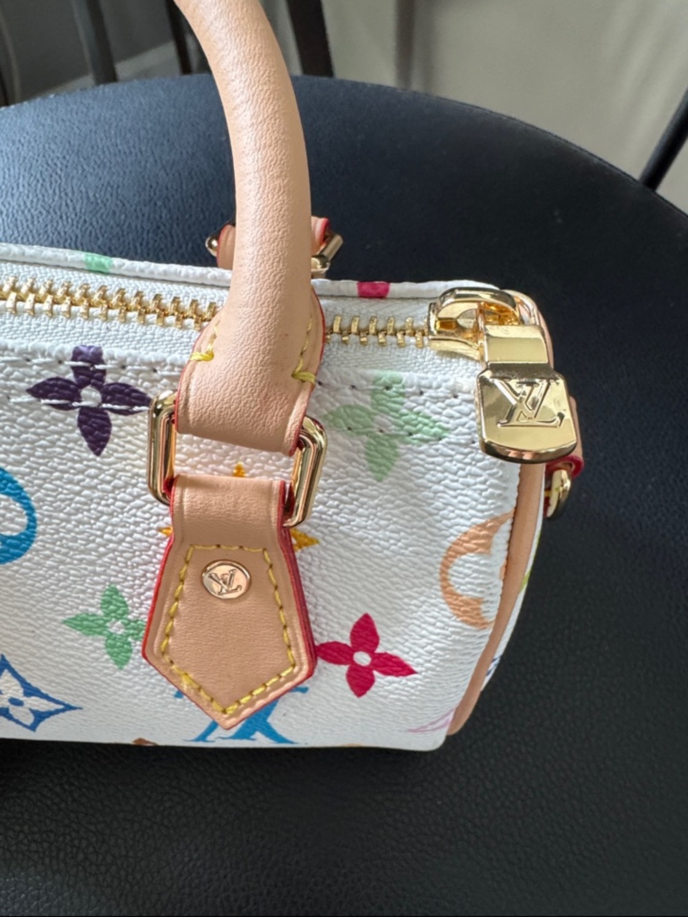 White Multicolor Mini Satchel Handbag with Crossbody Strap (NWT) - Picture 8 of 12